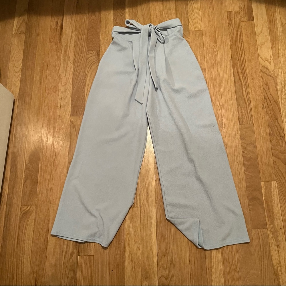 boohoo Light Blue Pants with Tie (US Size 6)